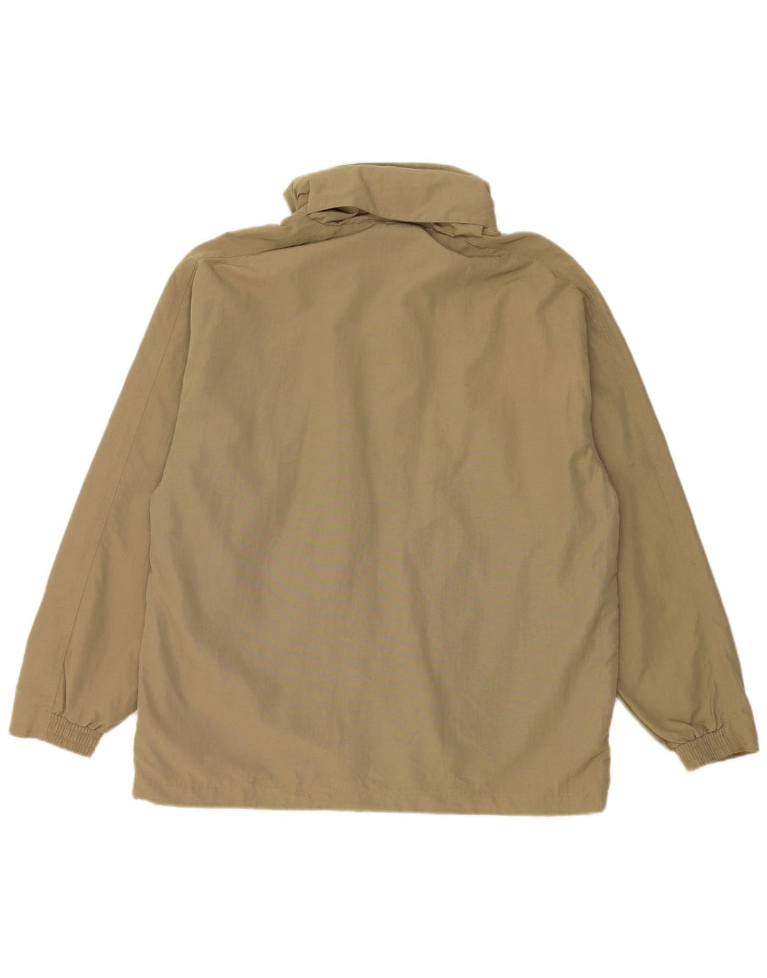 DIADORA Mens Loose Fit Hooded Rain Jacket UK 36 Small Khaki Polyamide