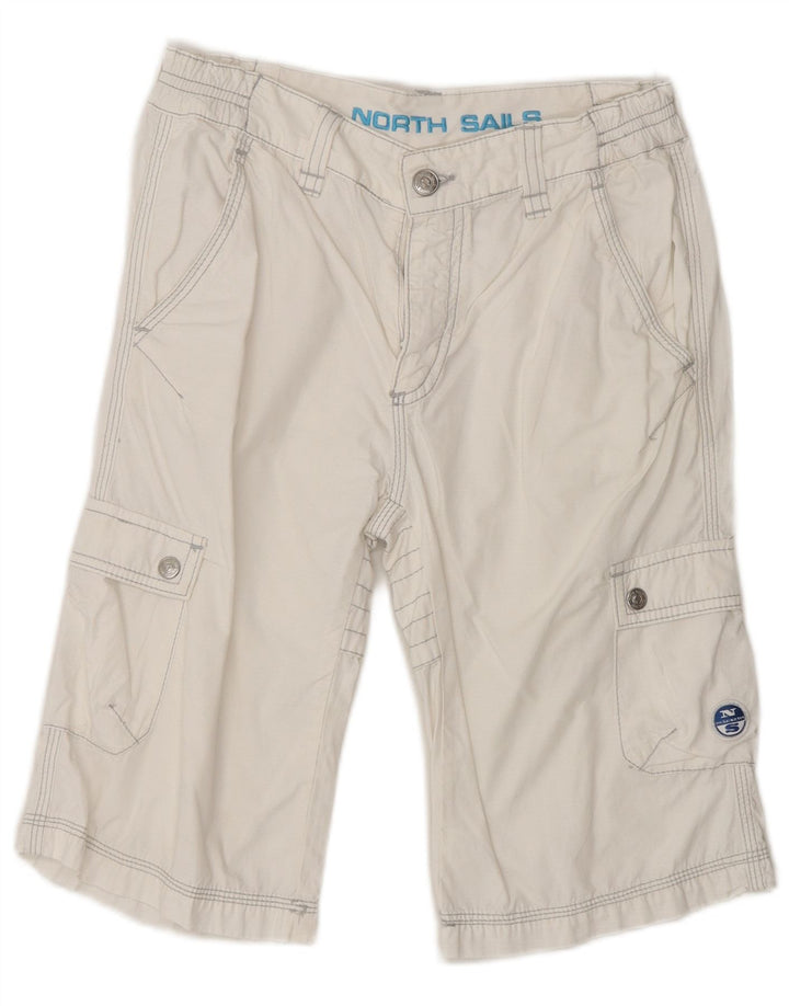 North Sails Boys Cargo Shorts 11-12 Years W26 White Cotton
