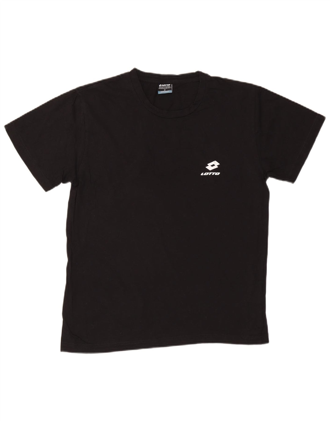 LOTTO Mens T-Shirt Top Medium Black Cotton