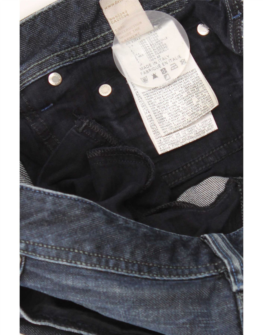 Diesel Mens Bootcut Jeans W36 L33 Navy Blue Cotton