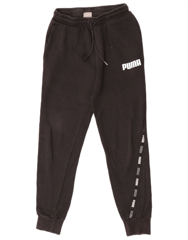 Puma Mens Graphic Tracksuit Trousers Joggers Small Black Cotton