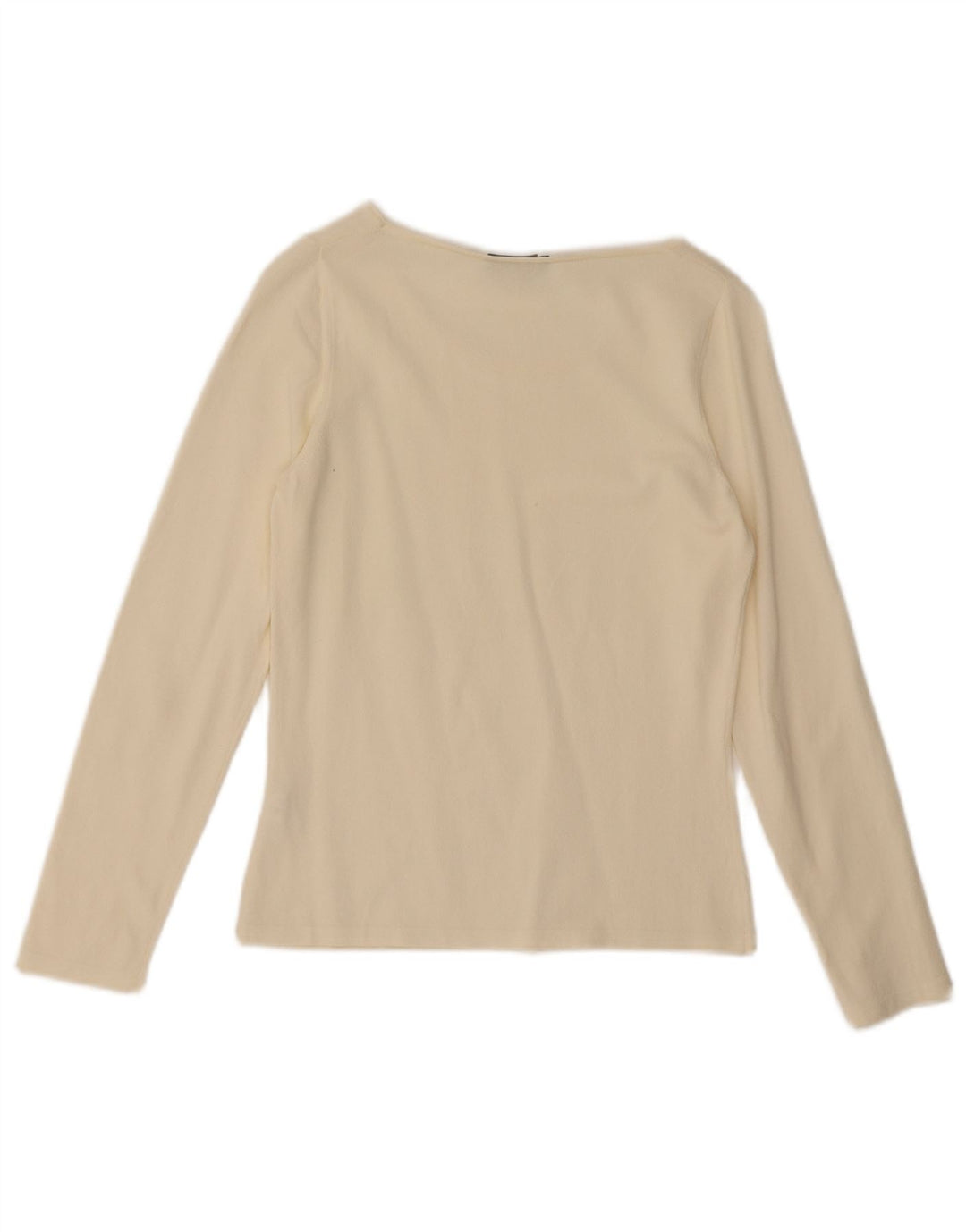 Luisa Spagnoli Womens Top Long Sleeve UK 14 Medium Off White Viscose