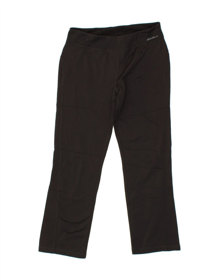 EDDIE BAUER Womens Tracksuit Trousers UK 14 Large Black Polyester Vintage Eddie Bauer and Second-Hand Eddie Bauer from Messina Hembry 