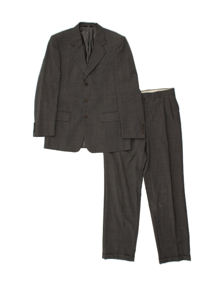 VALENTINO Mens 3 Button 2 Piece Set IT 48 Medium W38 L32 Grey Virgin Wool