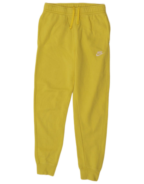Nike Mens Tracksuit Trousers Joggers Small  Yellow Cotton