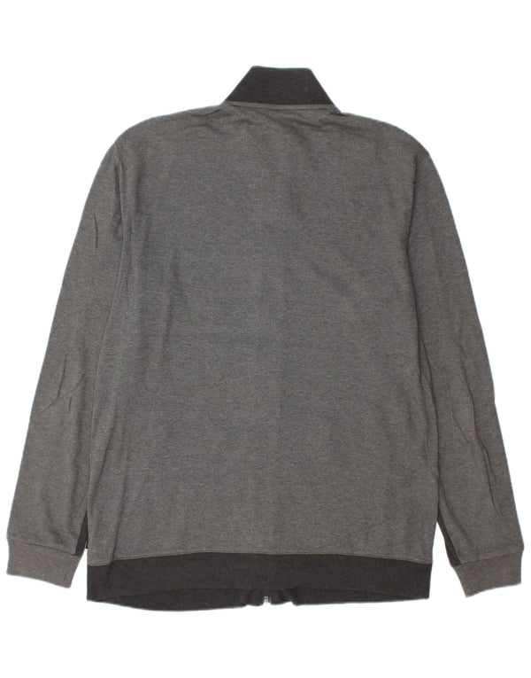 CALVIN KLEIN Mens Tracksuit Top Jacket Large Grey Cotton