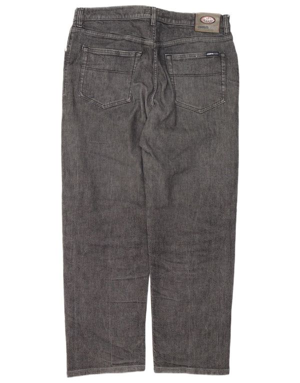 Cerruti 1881 Mens Straight Jeans W36 L28 Grey Cotton