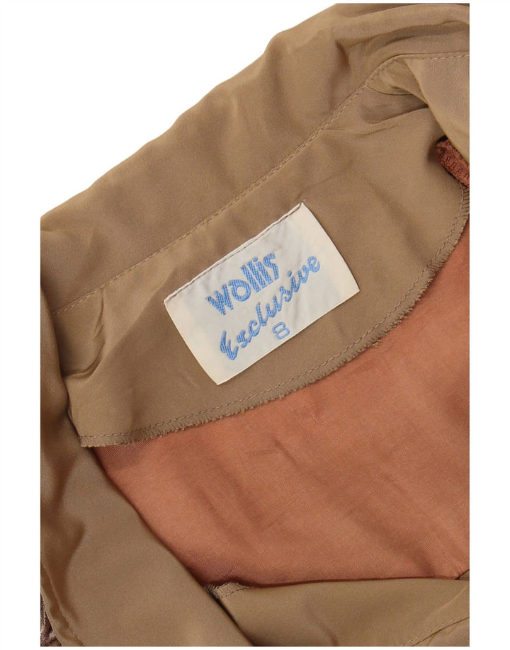 WALLIS Womens Long Sleeve Maxi Dress US 8 Medium Beige