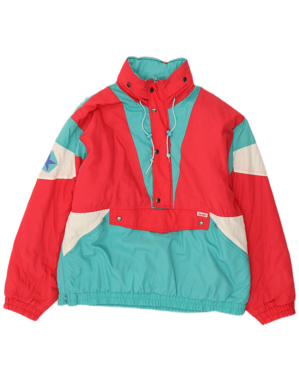 VINTAGE Mens Oversized Hooded Anorak Jacket UK 40 Large Blue Colourblock