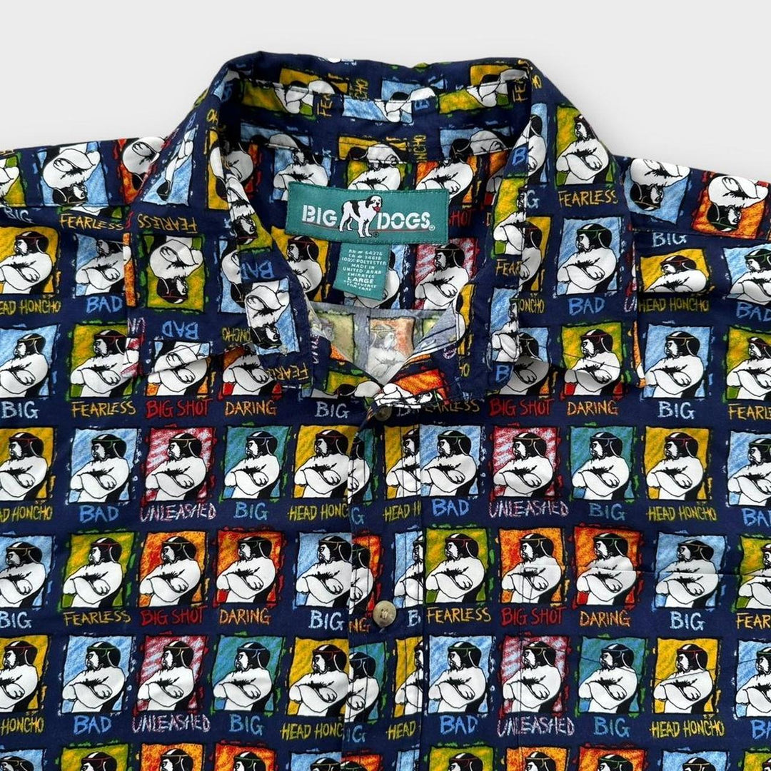 Big dogs all over print shirt - Large
