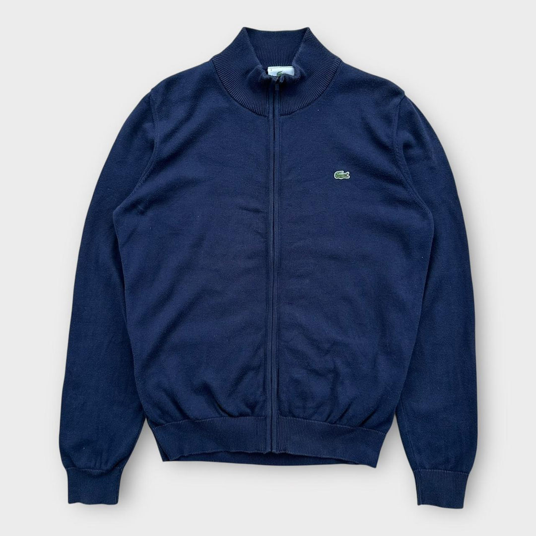 Lacoste zip up knit jumper - medium