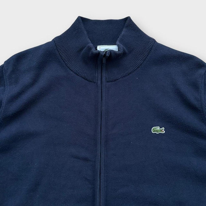 Lacoste zip up knit jumper - medium