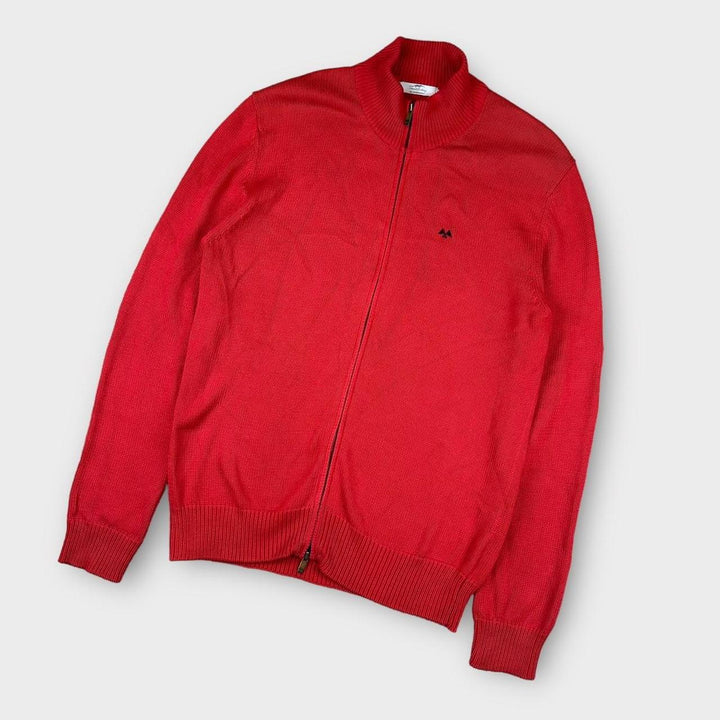 Vintage Thomas Burberry zip up knit jumper - XL