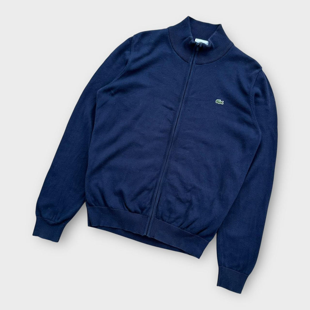 Lacoste zip up knit jumper - medium