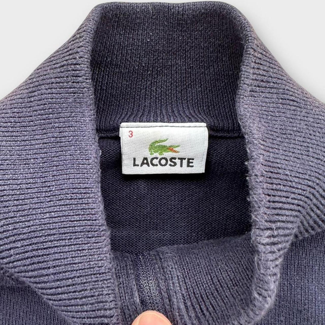 Lacoste zip up knit jumper - medium