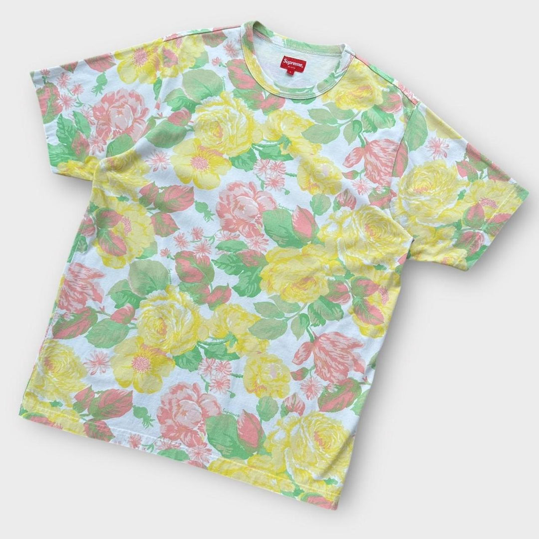 Supreme flowers graphic tee - large