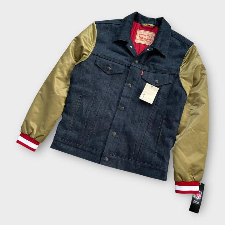 Levi’s NFL denim varsity bomber jacket - medium