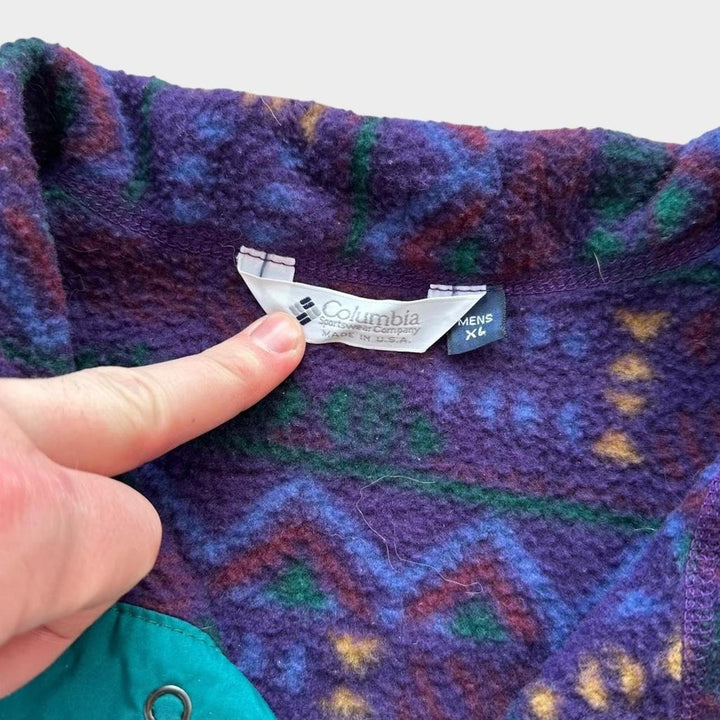 Vintage Columbia funky pattern fleece - XL