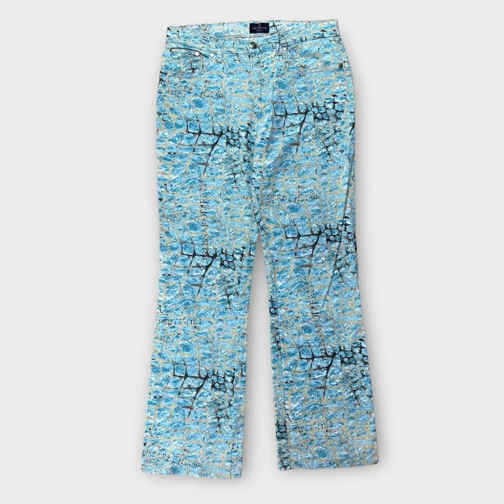 Vintage Trussardi crocodile print trousers