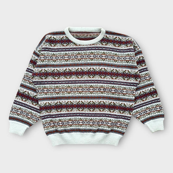 Vintage 90’s patterned knit jumper- XL