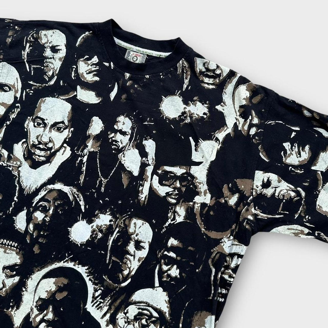 Time is Money Hip-Hop all over print rap tee - XL