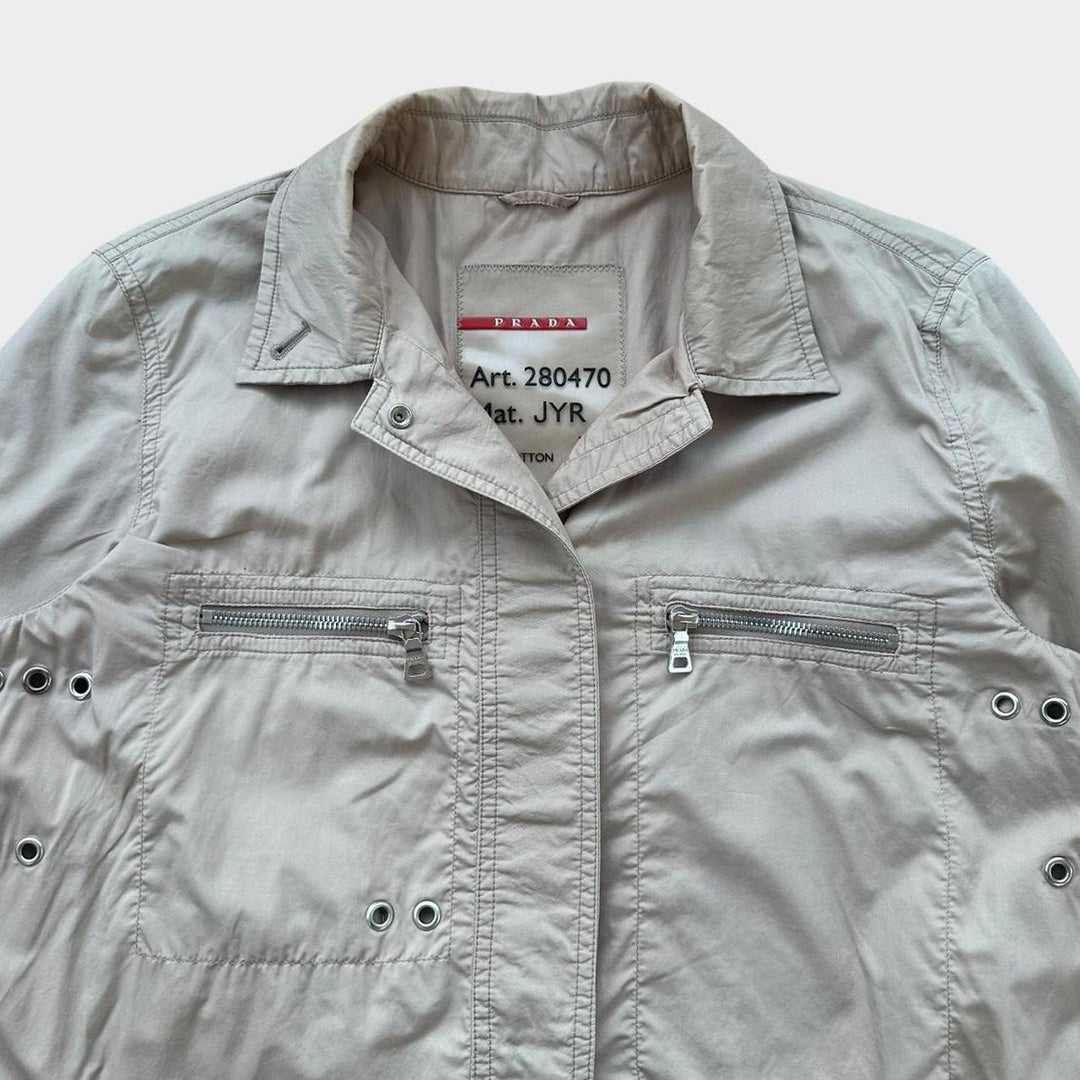 Prada sport technical trench coat - women’s medium size 44 (check