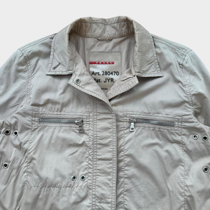 Prada sport technical trench coat - women’s medium size 44 (check