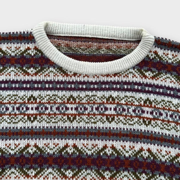 Vintage 90’s patterned knit jumper- XL