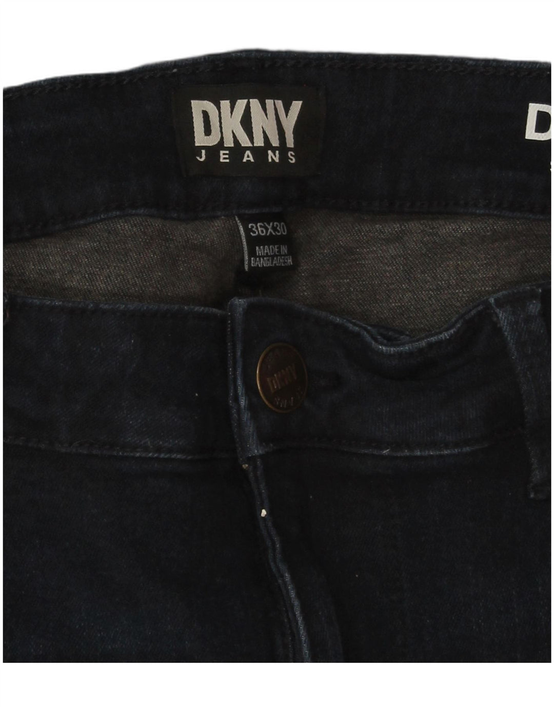 Dkny Mens Duane Straight Jeans W36 L30  Navy Blue Cotton