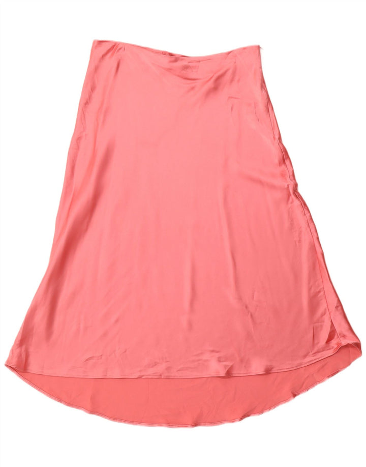ZARA Womens High Waist A-Line Skirt XL W32  Pink Polyester