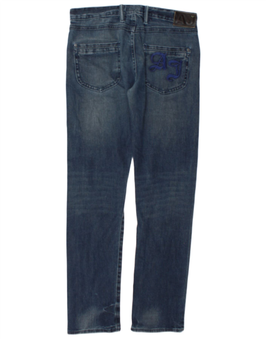 Armani Mens Slim Jeans W32 L32 Blue Cotton