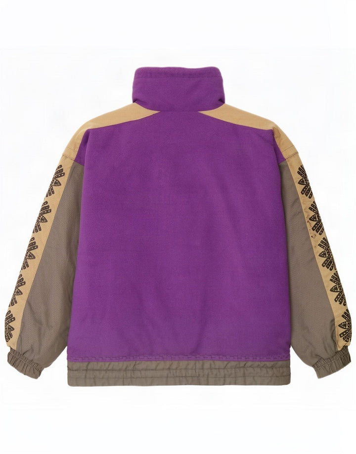 Tonini Mens Oversized Pullover Ski Jacket UK 38 Medium Purple Colourblock