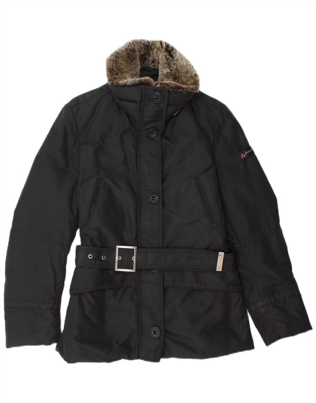 PEUTEREY Womens Windbreaker Jacket IT 42 Medium Black Polyamide Winter