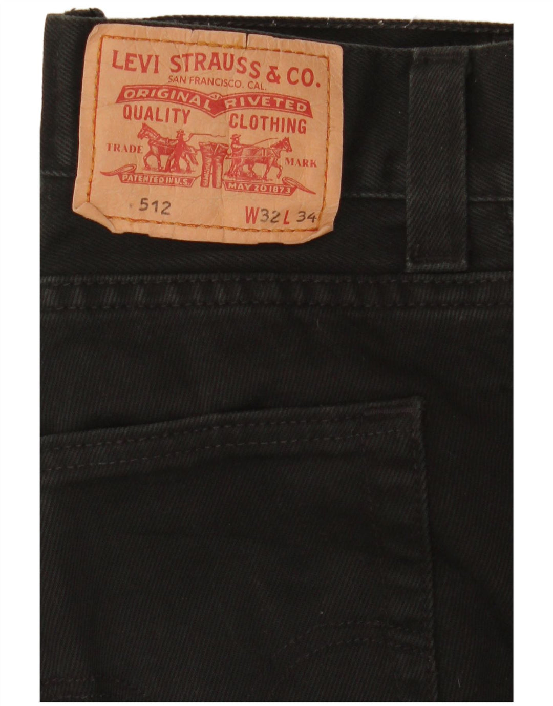 Levi's Mens 512 Slim Tapered Jeans W32 L34 Black