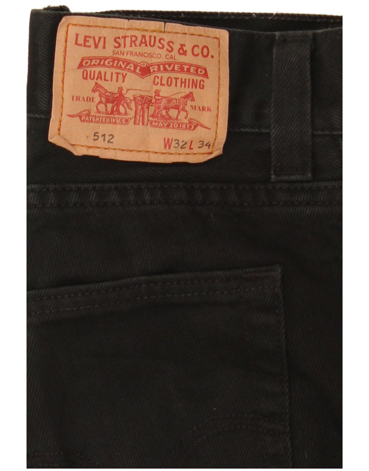 Levi's Mens 512 Slim Tapered Jeans W32 L34 Black