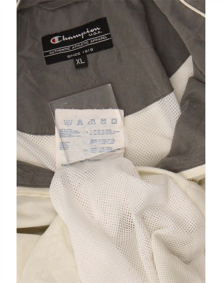 Champion Mens Tracksuit Top Jacket XL Beige Polyester