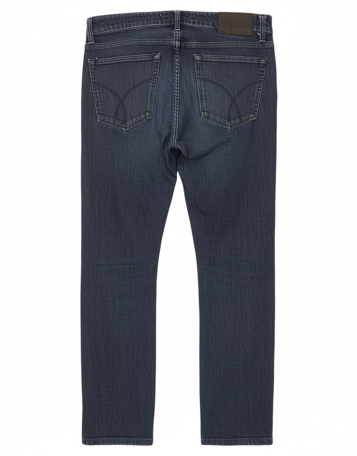 CALVIN KLEIN Womens Slim Jeans W32 L28 Blue Cotton