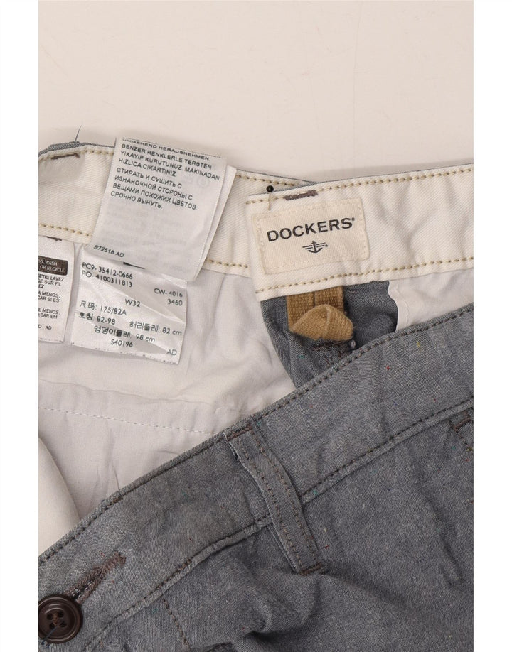 DOCKERS Mens Chino Shorts W32 Medium Blue Cotton Vintage Dockers and Second-Hand Dockers from Messina Hembry 