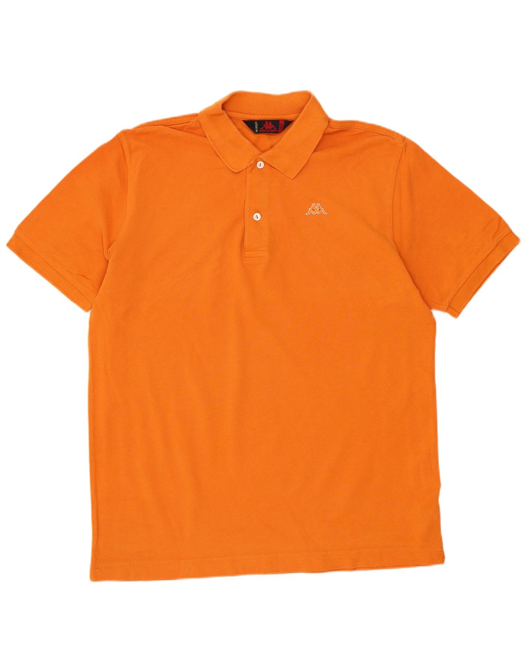 KAPPA Mens Polo Shirt Large Orange Cotton