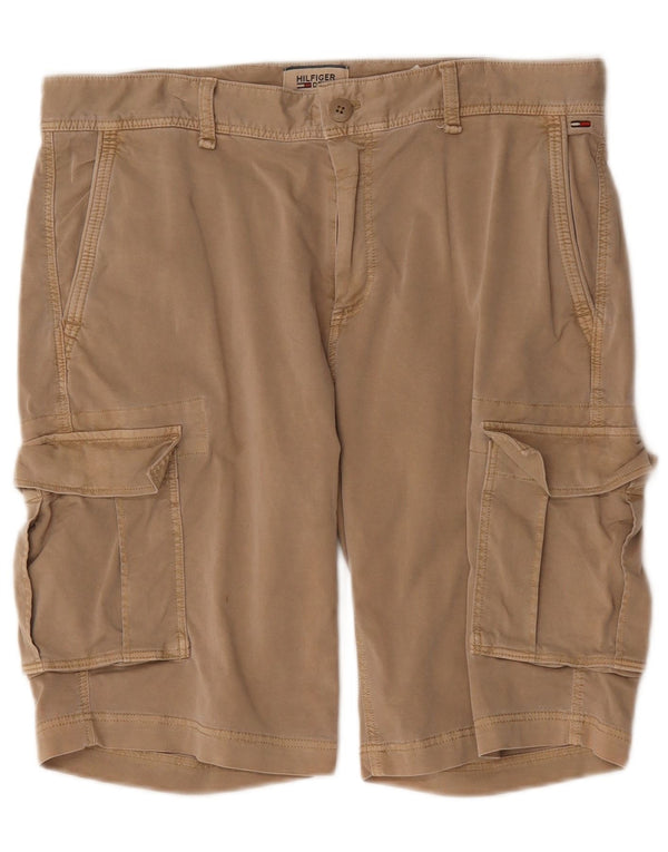Tommy Hilfiger Mens Cargo Shorts W32 Medium Beige Cotton