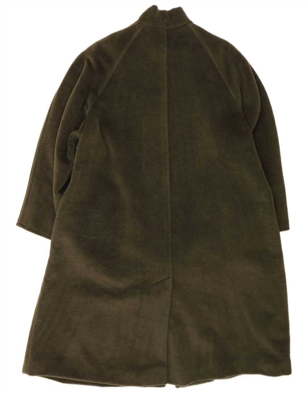 Max Mara Womens Overcoat UK 12 Medium Khaki Virgin Wool