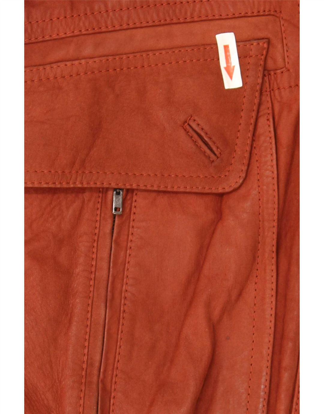 Vintage Mens Leather Jacket IT 46 Small Brown