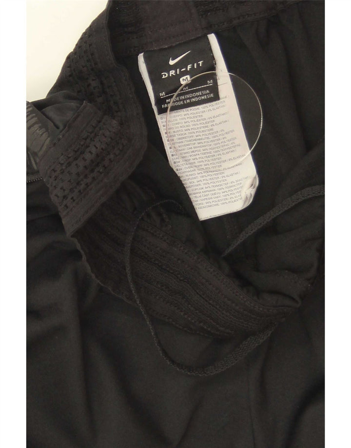 Nike Womens Dri Fit Tracksuit Trousers UK 12 Medium Black Polyester