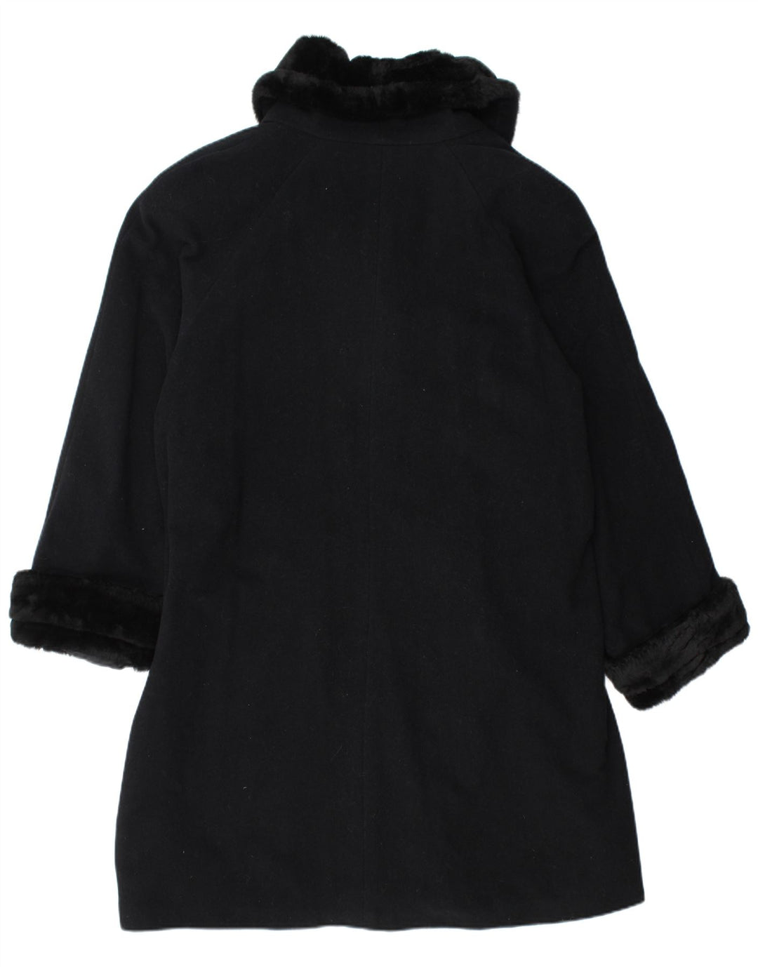 Barisal Womens Oversized Overcoat UK 16 Large Black Wool