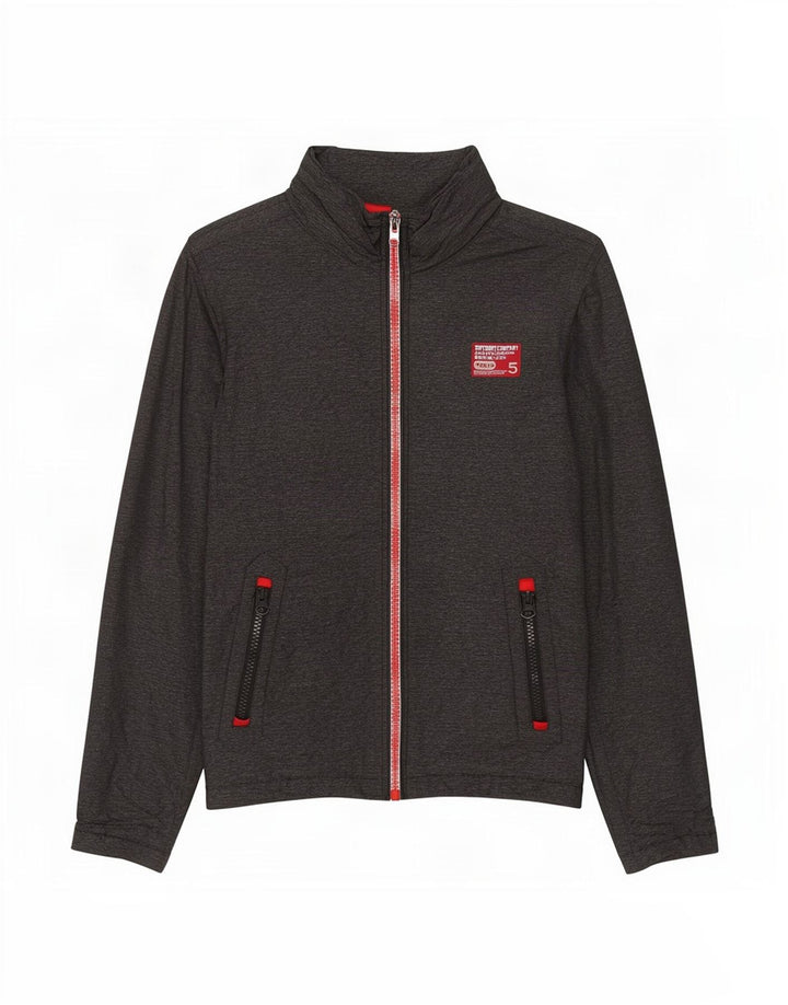 Superdry Mens Windbreaker Jacket UK 36 Small Grey Nylon