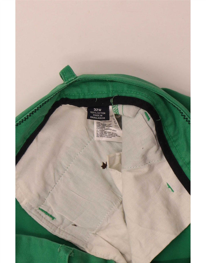 Nautica Mens Chino Shorts W32 Medium Green Cotton