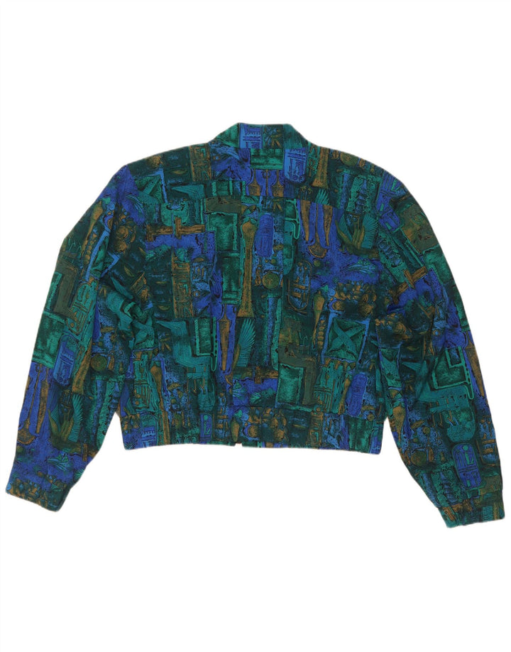Vintage Womens Oversized Bolero Jacket IT 40 Small Multicoloured Geometric