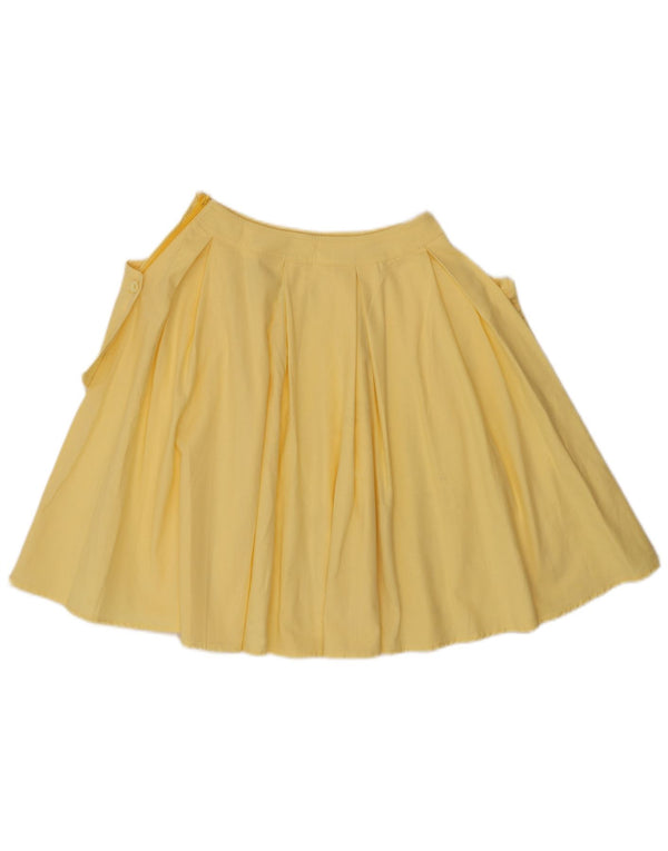 Benetton Girls O12 Flared Skirt 11-12 Years W24  Yellow Cotton