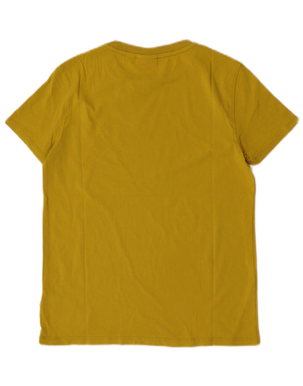 Napapijri Boys T-Shirt Top 11-12 Years Yellow Cotton