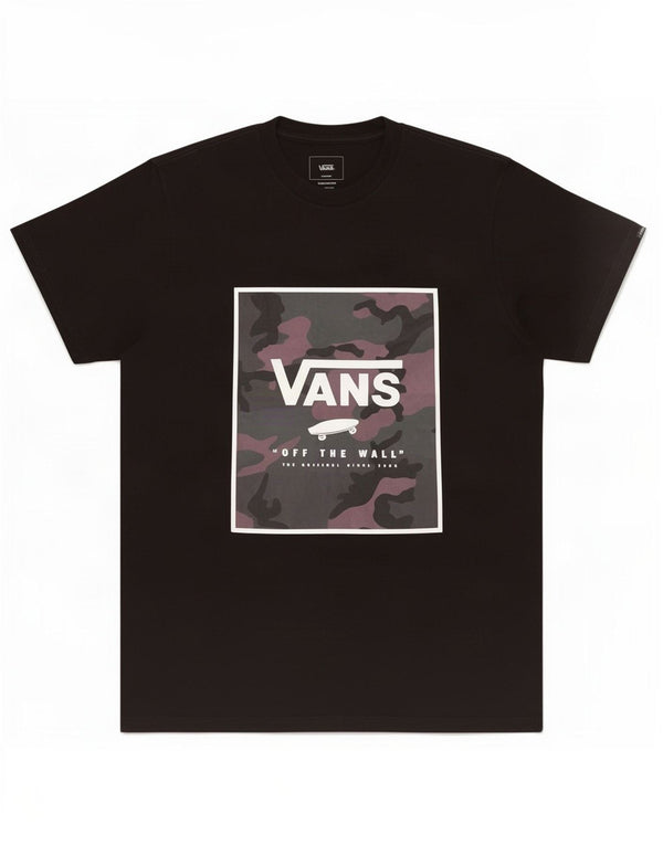 Vans Mens Custom Fit Graphic T-Shirt Top Medium Black Cotton